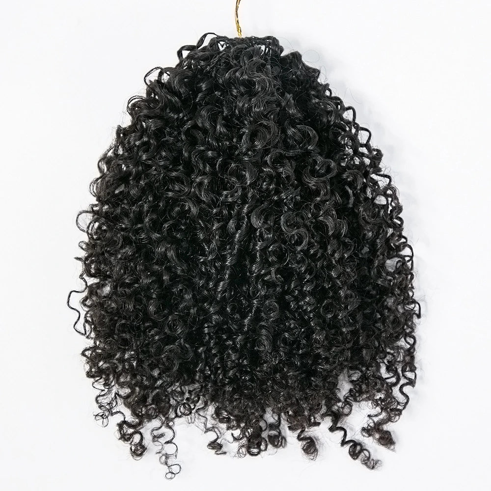 WigSpire Natural Black Kinky Twist Crochet Braids Hair Extensions – Synthetic Protective Style
