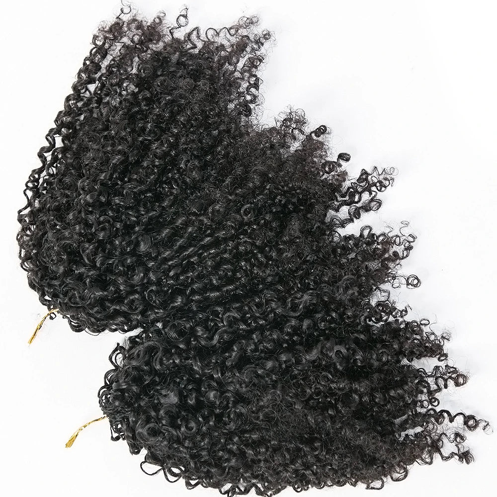 WigSpire Natural Black Kinky Twist Crochet Braids Hair Extensions – Synthetic Protective Style