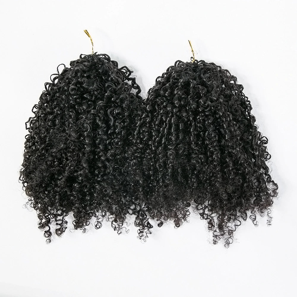 WigSpire Natural Black Kinky Twist Crochet Braids Hair Extensions – Synthetic Protective Style