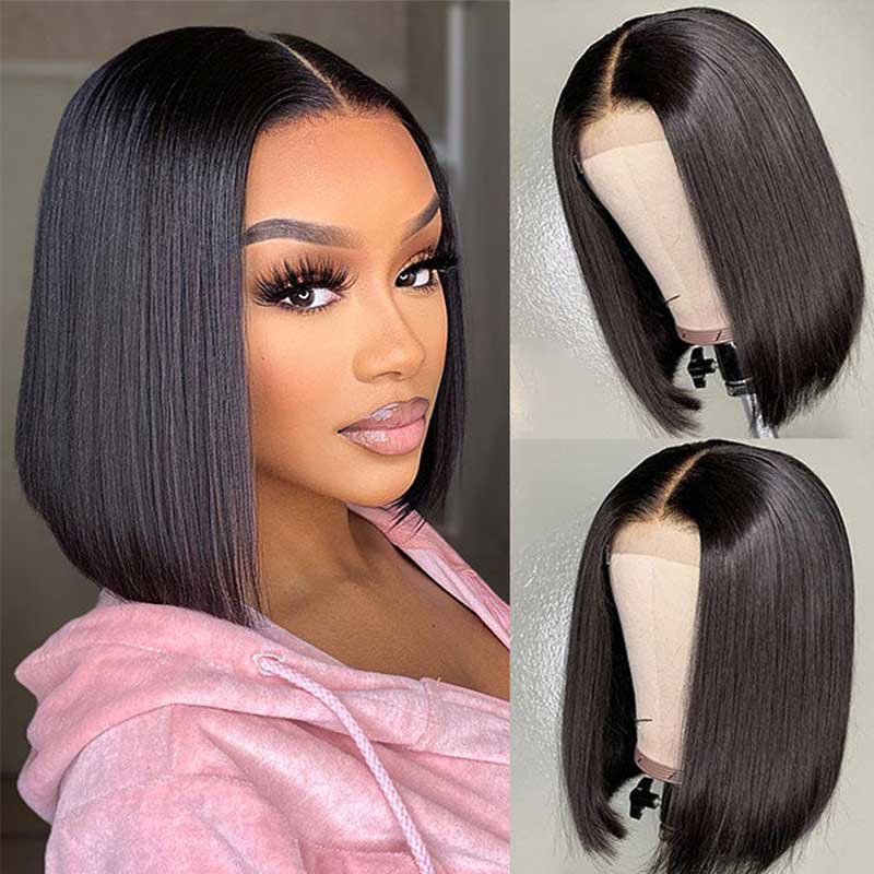 BlackTech Bob Straight Lace Wig | Sleek, Short & Realistic Look