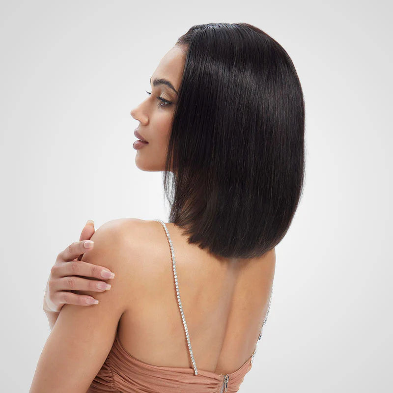 Wigspire Hair Glueless Synthetic Bob Wig for Beginners Natural Looking Yaki Straight