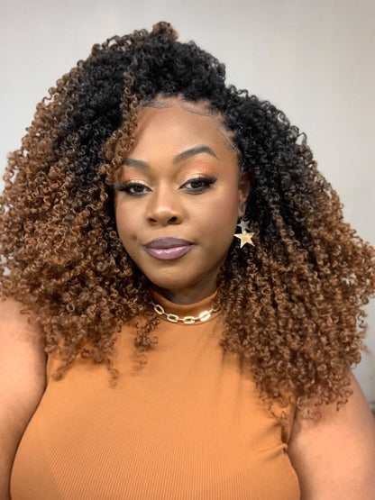 WigSpire #1b/30 Synthetic Kinky Twist Crochet Braids Hair Extensions for Protective Styles