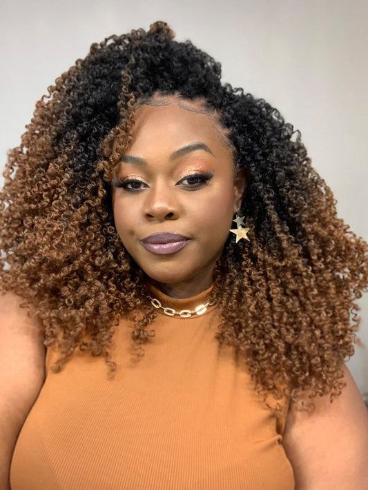 WigSpire #1b/30 Synthetic Kinky Twist Crochet Braids Hair Extensions for Protective Styles