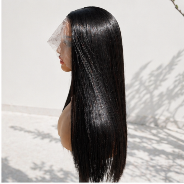 Perruques Party City et WigSpire : perruque synthétique lisse avec lace front (13x4 et 13x6) rose