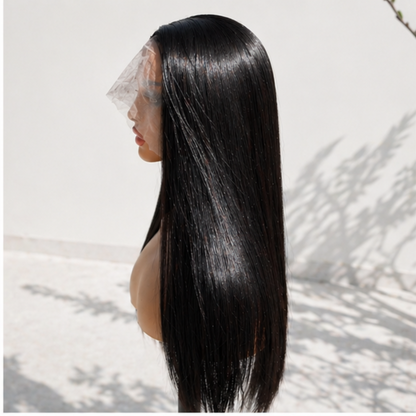 Perruques Party City et WigSpire : perruque synthétique lisse avec lace front (13x4 et 13x6) rose