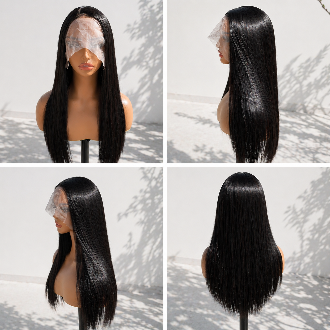 Perruques Party City et WigSpire : perruque synthétique lisse avec lace front (13x4 et 13x6) rose