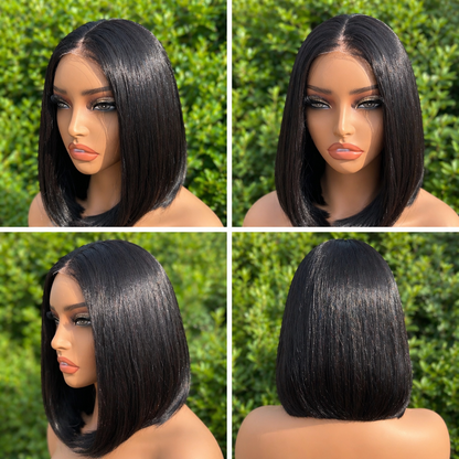 Bonnet pour perruque synthétique WigSpire 13x6 | Fibre résistante à la chaleur, aspect naturel pour cheveux noirs, 61 à 81 cm, léger et facile à coiffer.