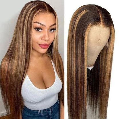 Perruques Party City et WigSpire : perruque synthétique lisse avec lace front (13x4 et 13x6) rose